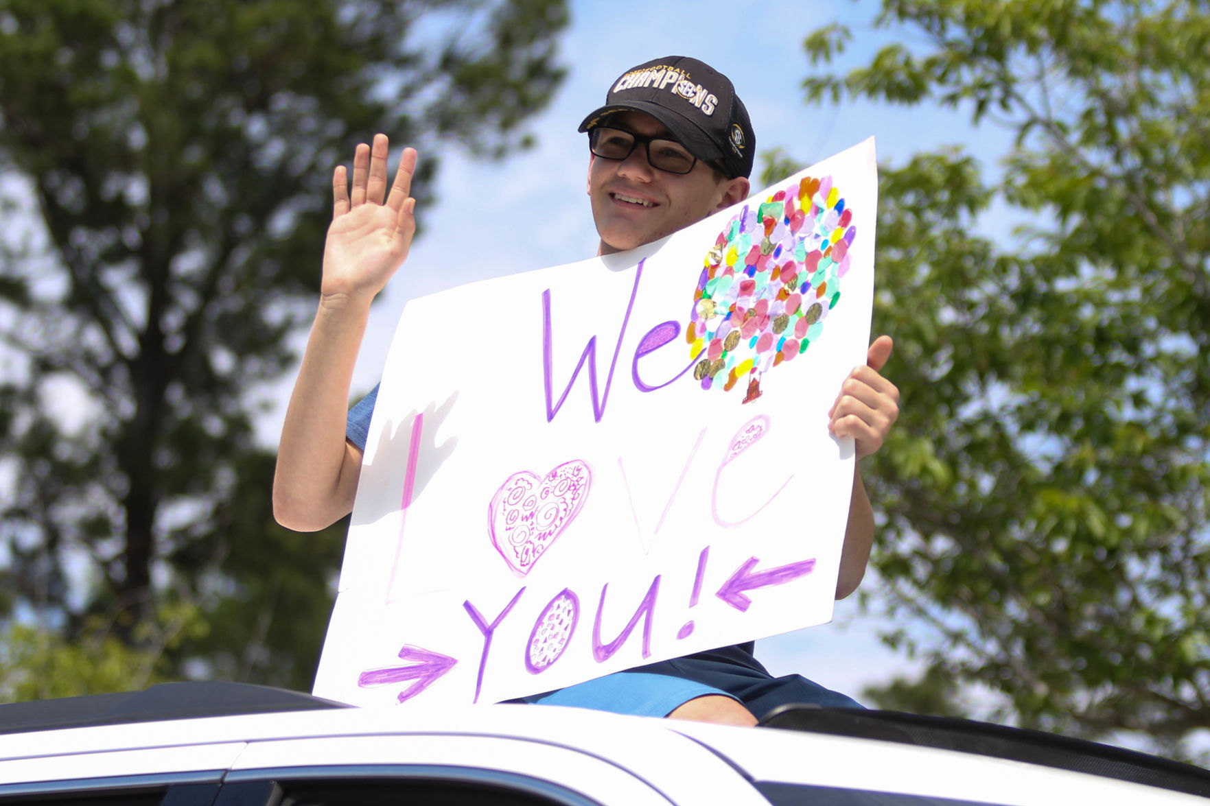Car parade for Oak Park Nursing Home and Independent Living Community residents